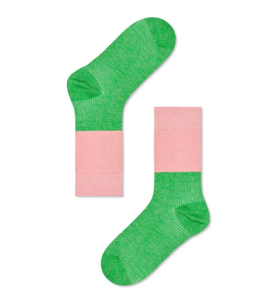 Happy Socks  Light Pink Reese Crew Socks