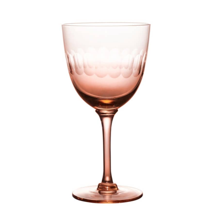 The Vintage List '' Lens Design Rose Crystal Wine Glasses - Set Of 4