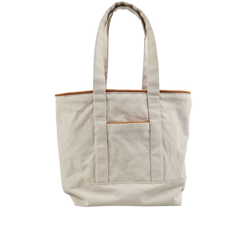 Black Bough Handmade Canvas Tote Bags with Piping and Pockets - Marmalade