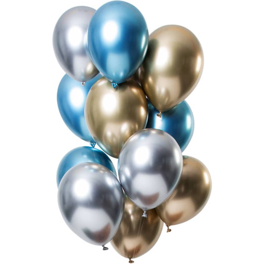Folat Balloons Mirror Effect Sapphire 33cm - 12 Pieces