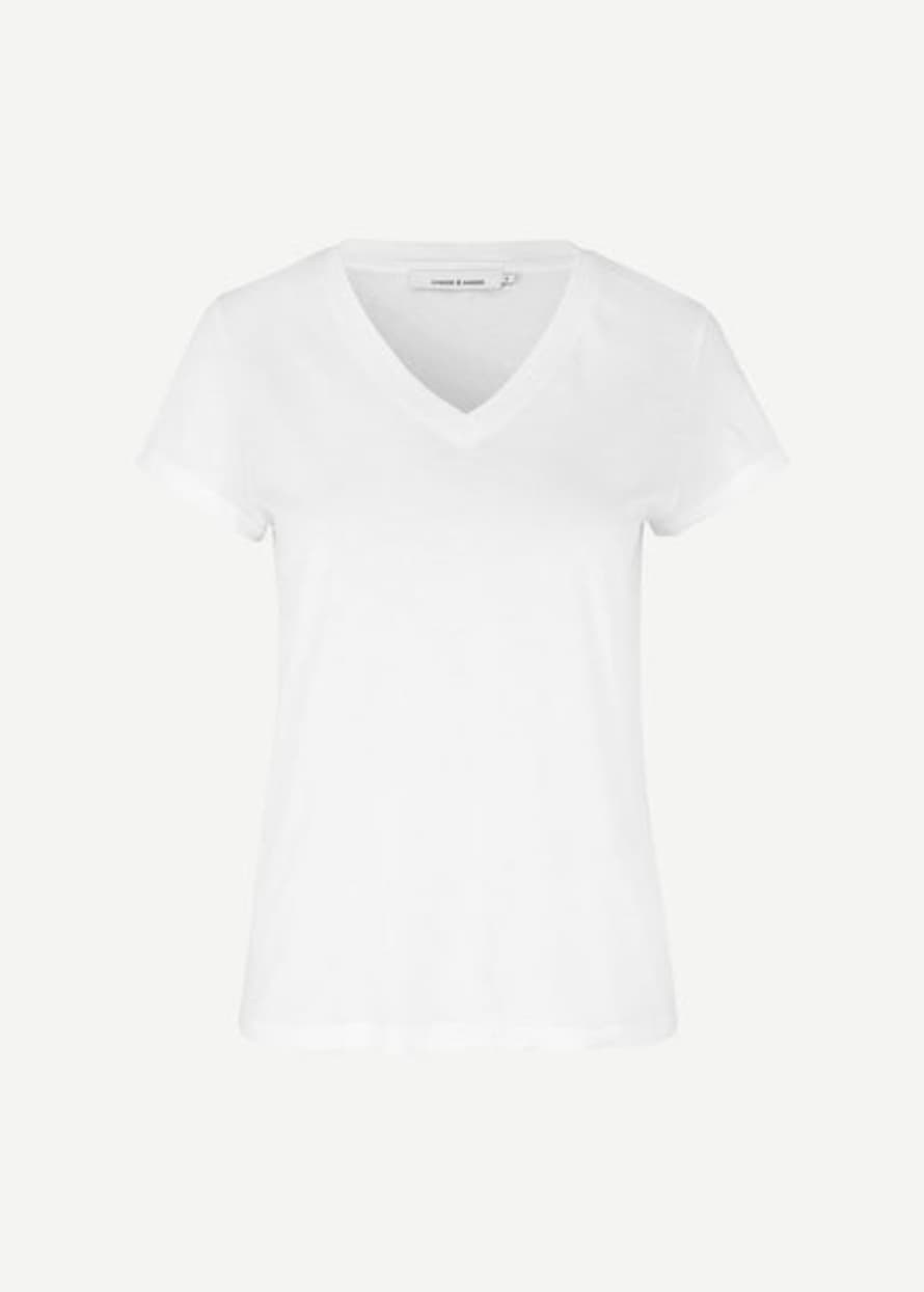  Samsoe Samsoe Solly V-neck T-shirt - White