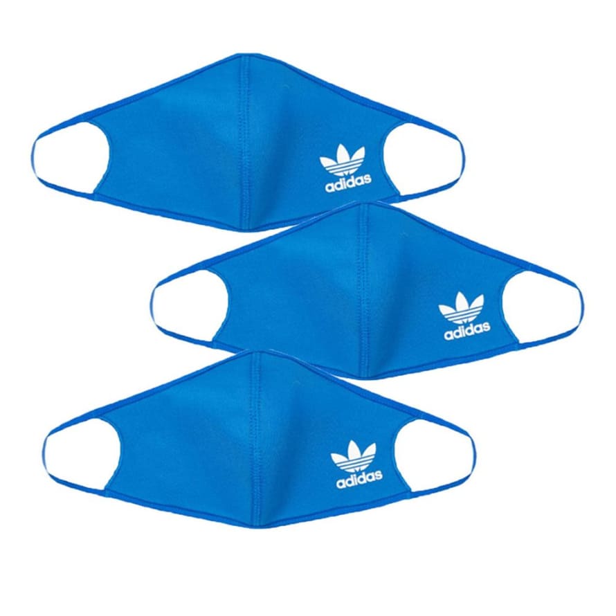Adidas Pack of 3 Blue Face Masks 