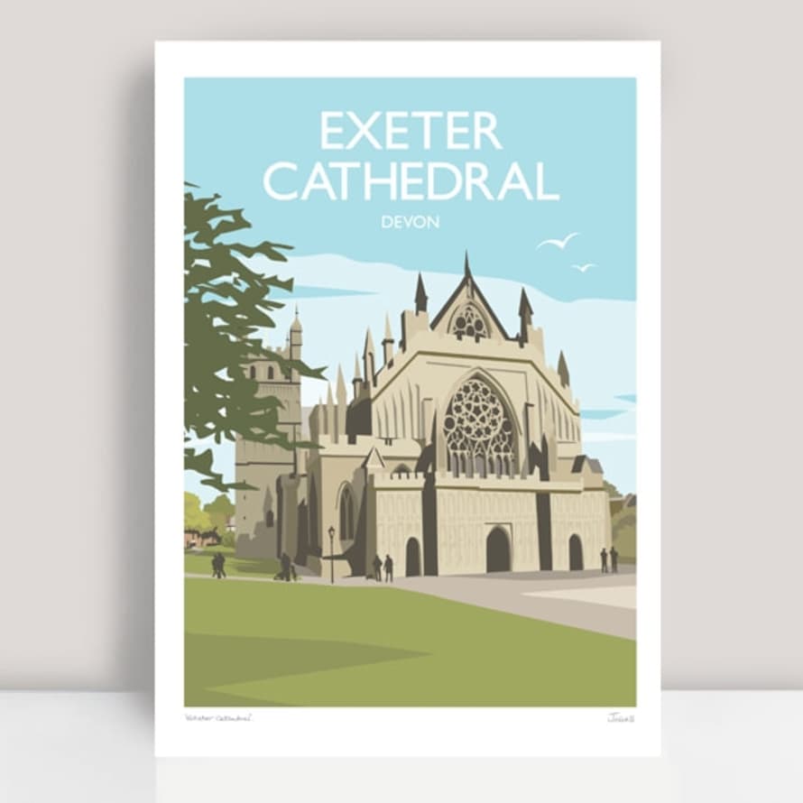 Julia S Illustrations Exeter Cathedral Print (Julia S)