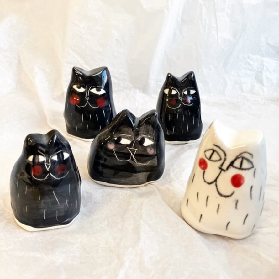 Anna Soba Medium Ceramic Cats