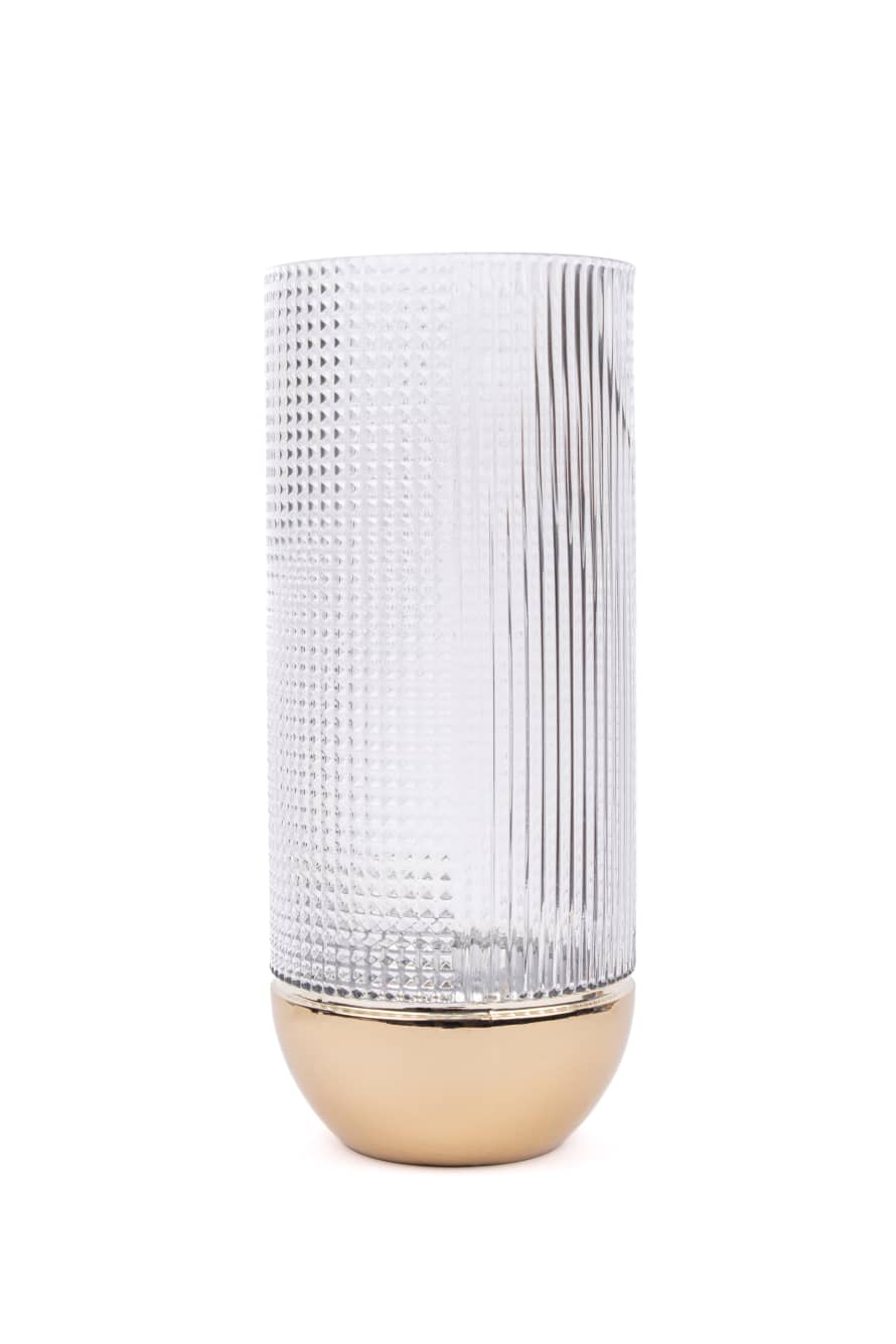 Joca Home Concept 33cm Big Golden Base Cylinder Vase