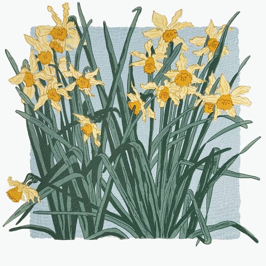 Anna Harley Daffodils Screenprint - Dark Yellow Version