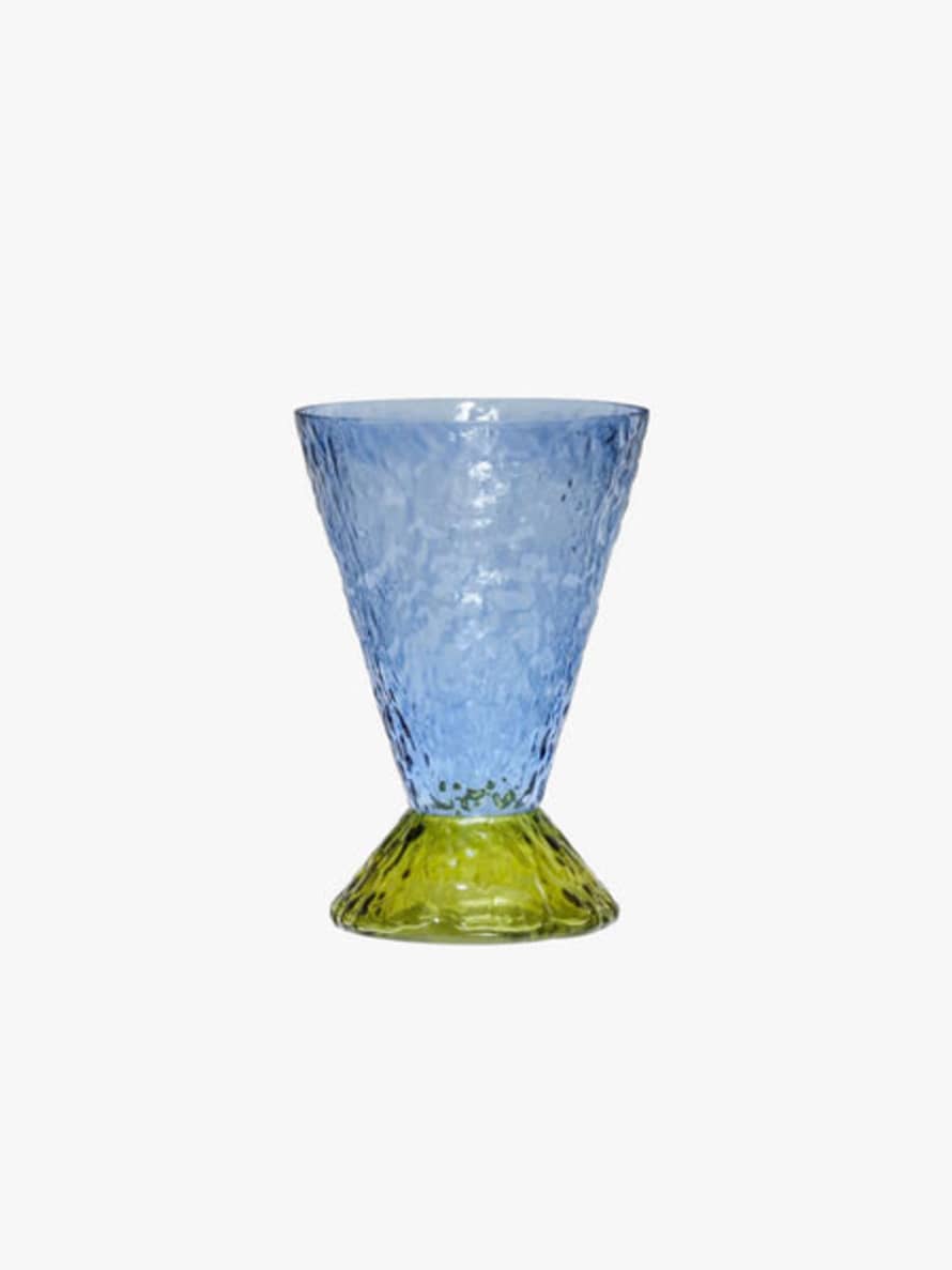 Hubsch Abyss Vase - Light Blue/olive