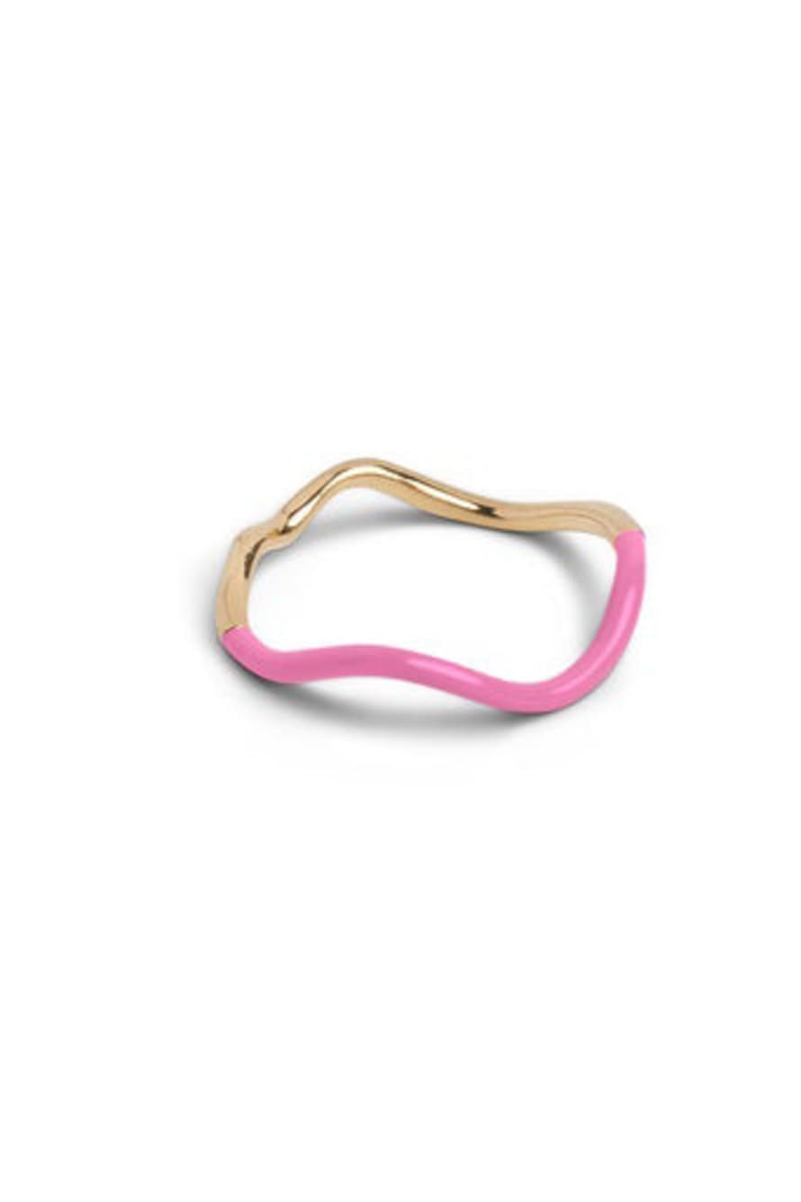 Enamel Copenhagen Sway Ring In Pink