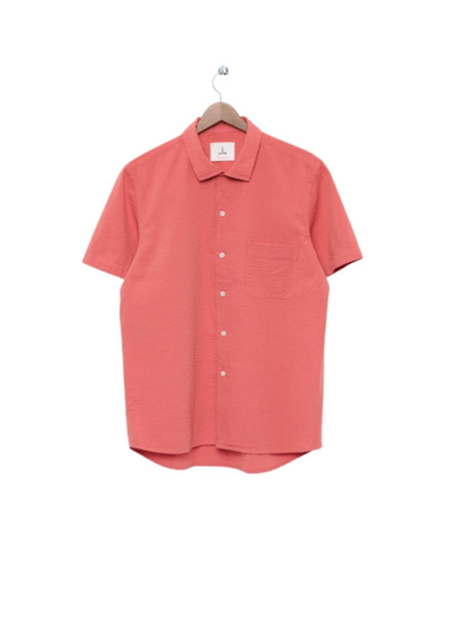 La Paz Panama Shirt In Spiced Coral