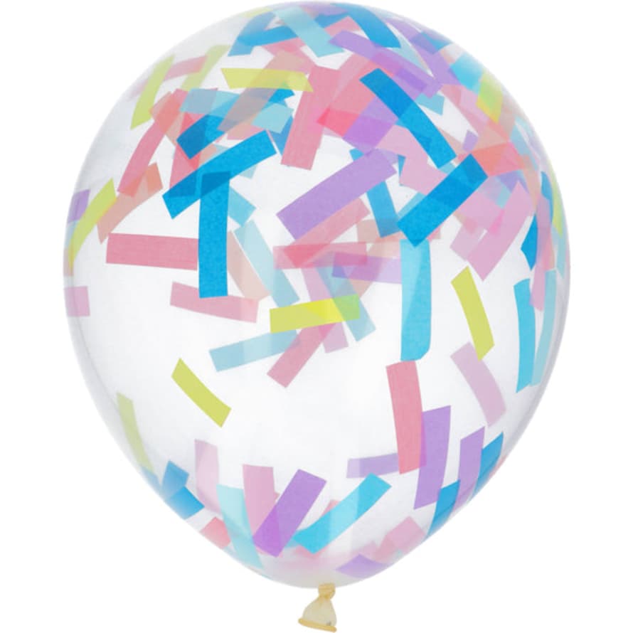Folat Balloons With Confetti Candy Pastel 30cm - 4 Pieces