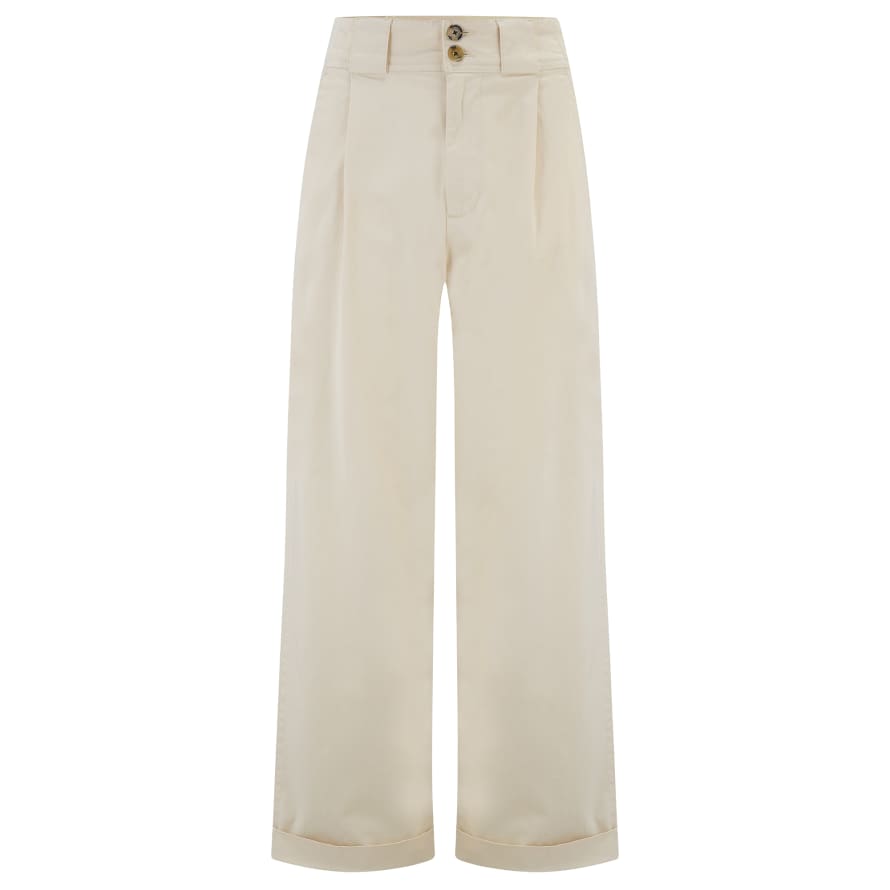 Woolrich Stretch Twill Pant in Milky Cream