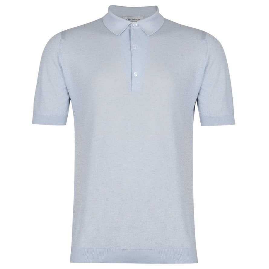 John Smedley Coast Blue Roth Pique Polo Shirt