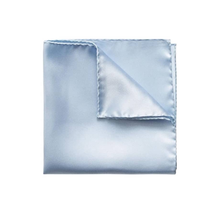 ETON Light Blue Silk Pocket Square