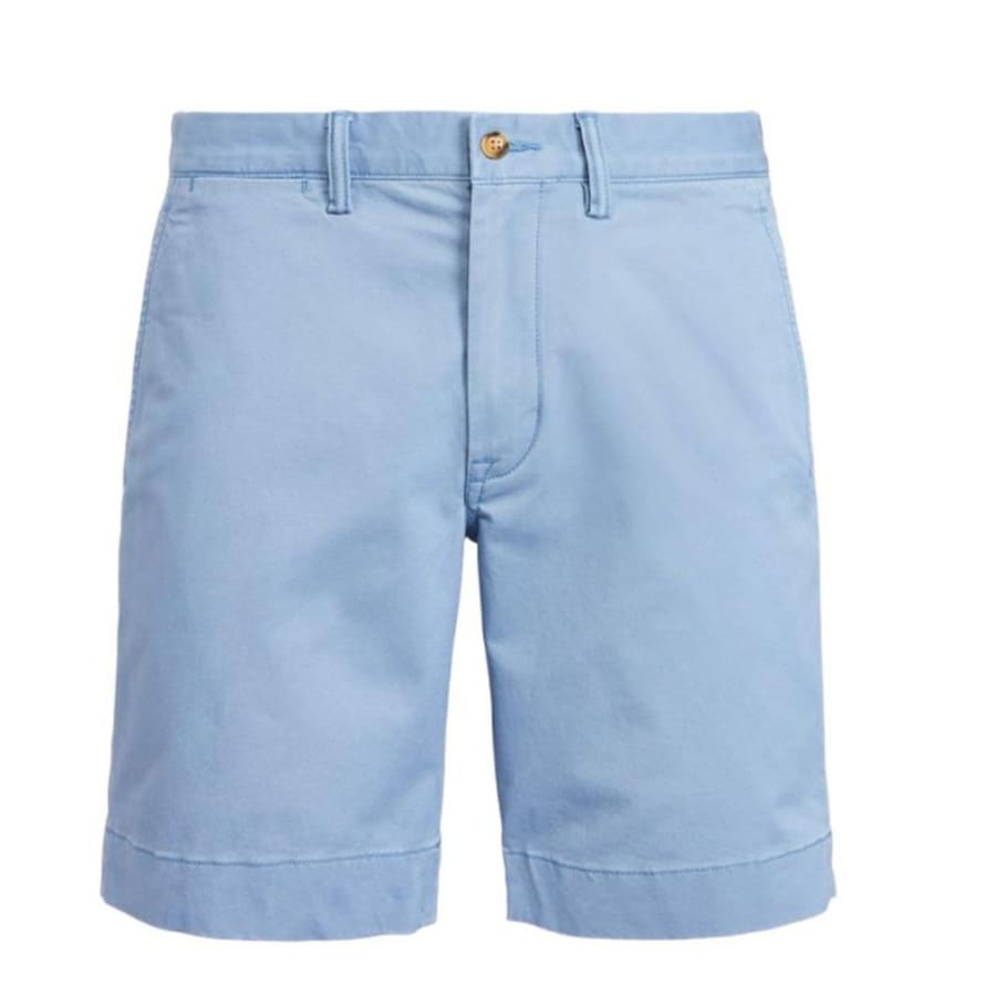 Ralph Lauren Powder Blue Straight Fit Bedfords Flat Front Shorts