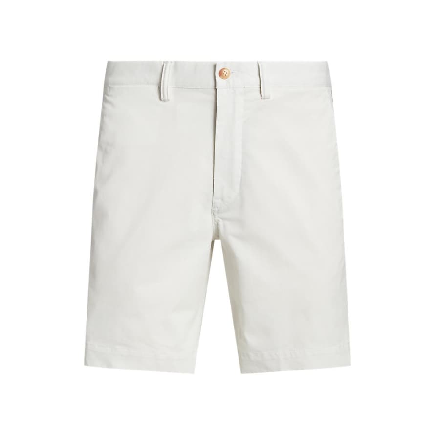 Ralph Lauren White Straight Fit Bedfords Flat Front Shorts