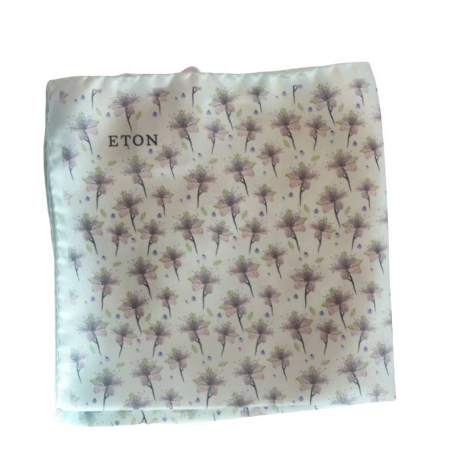 ETON Floral Silk Pocket Square