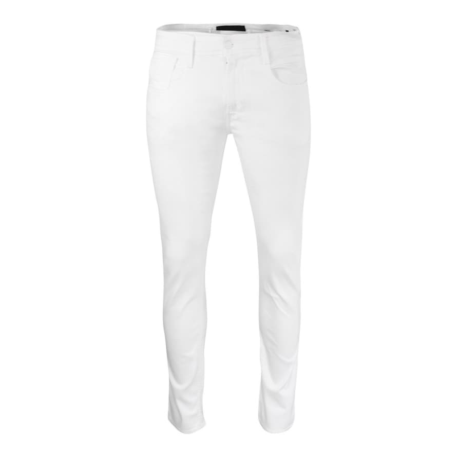 Replay White Anbass Stretch Denim Slim Fit Jeans