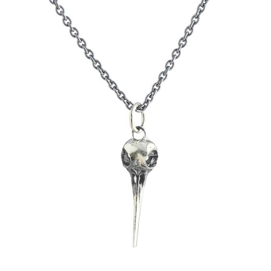 CollardManson Oxidised Bird Skull Necklace