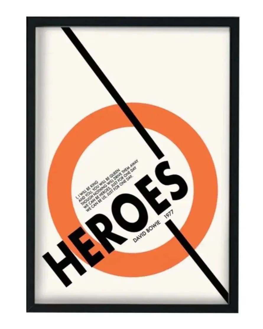 Fanclub David Bowie Heroes Inspired Retro Giclée Art Print