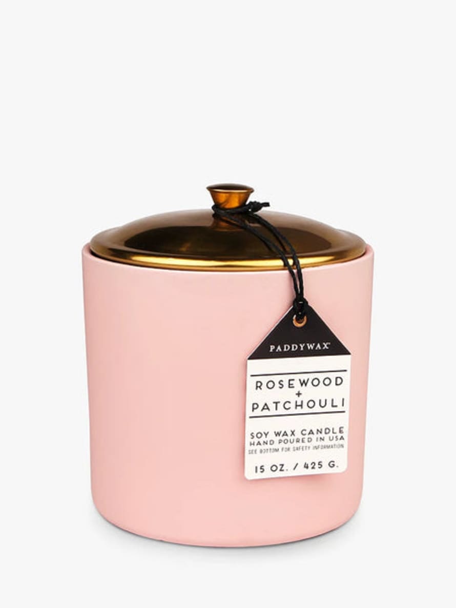 Paddy Wax Rosewood & Patchouli Soy Wax Candle Pot - Large