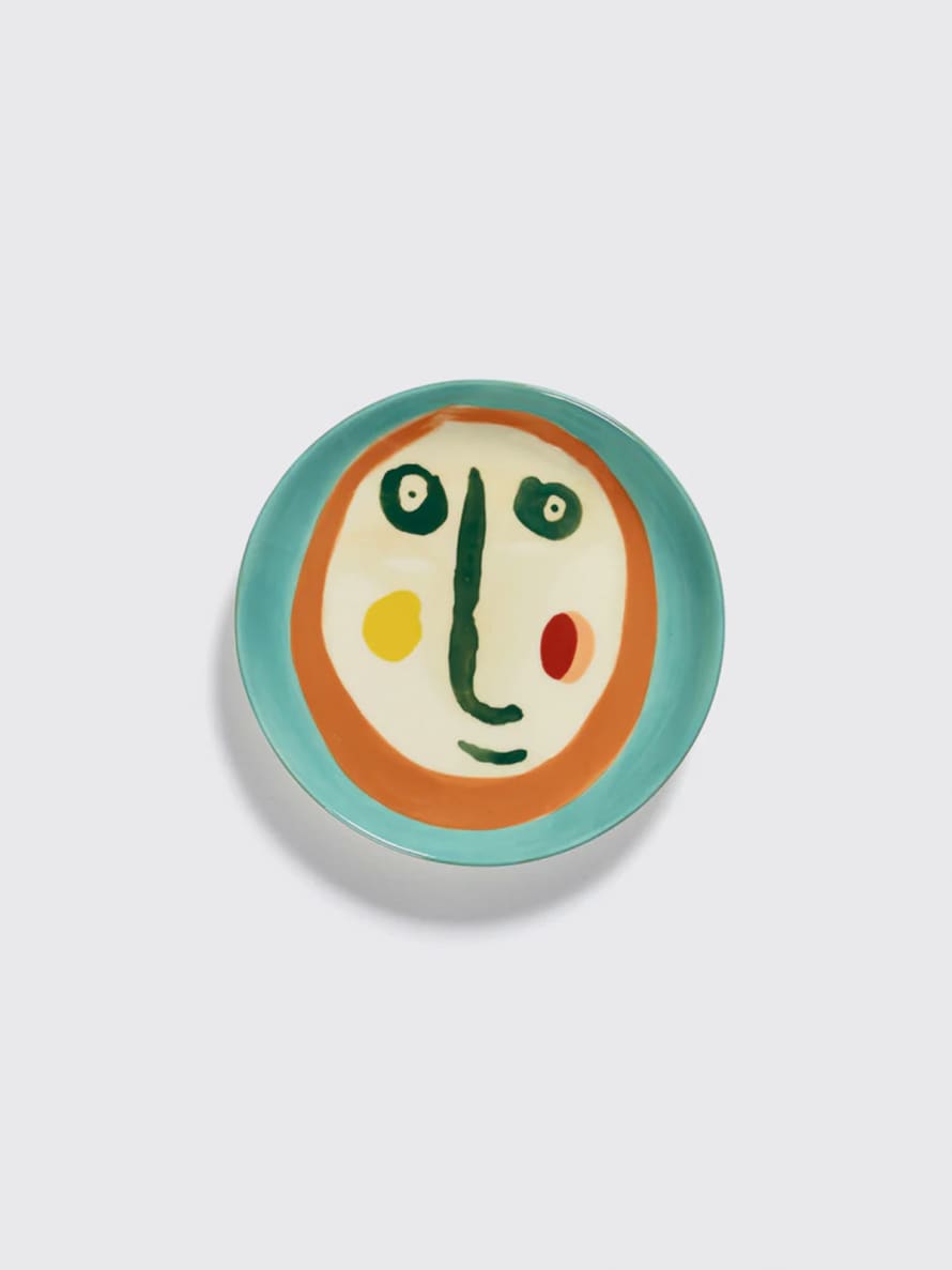 Serax Stoneware hand painted Blue XS Face Plate by Ottolenghi