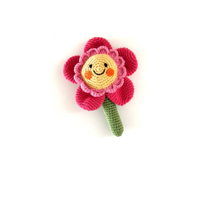 Pebble Child Flower with Stem Rattle