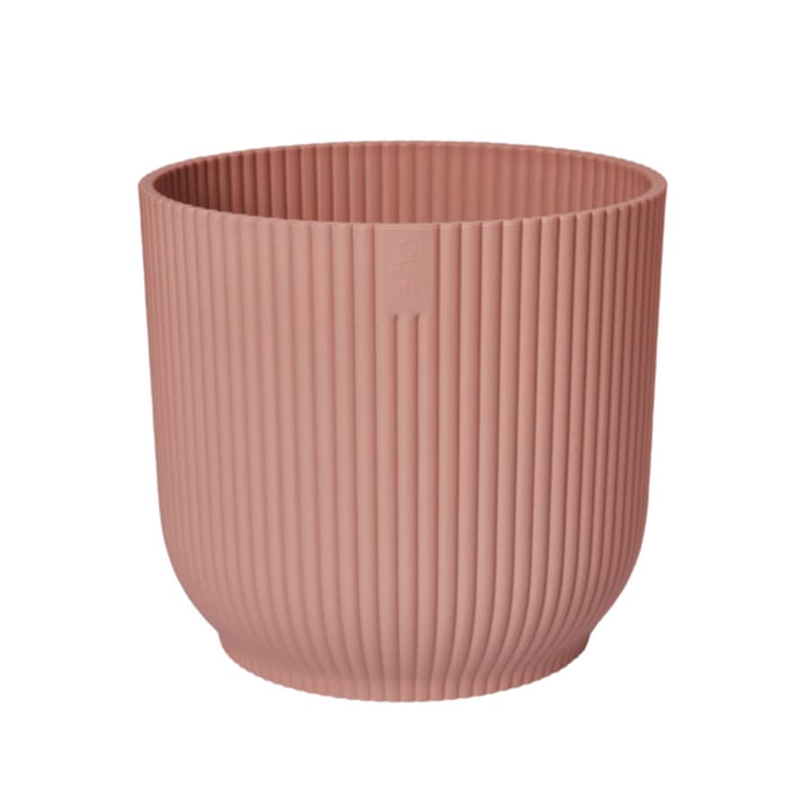 elho 14cm Delicate Pink Vibes Plant Pot In Recycled Plastic