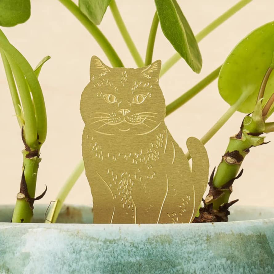 Another Studio For Design Brass Plant Animal - Cat