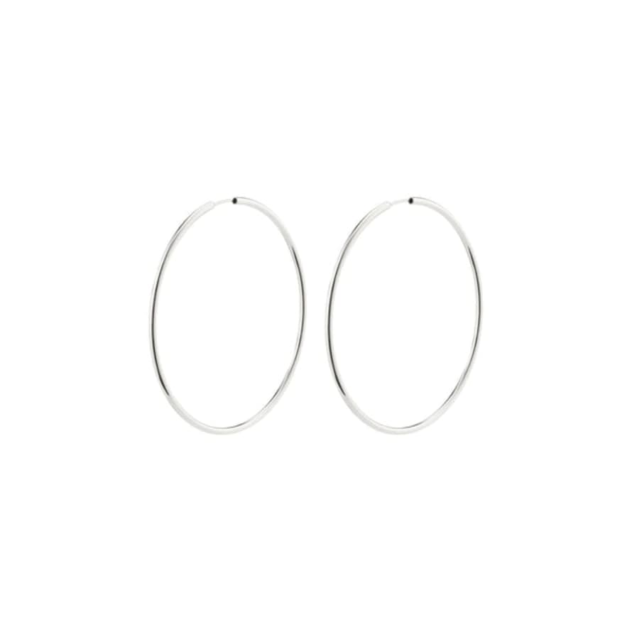 Pilgrim - April Silver Plated Hoop Earrings