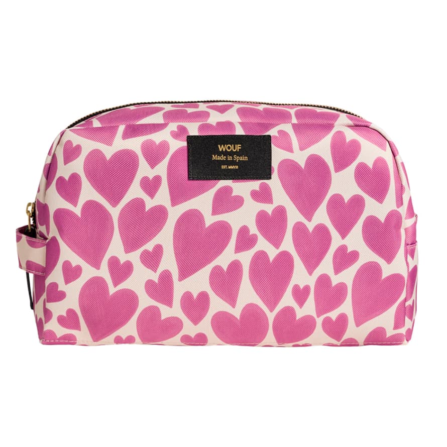Wouf Wouf Pink Love Large Toiletry Bag