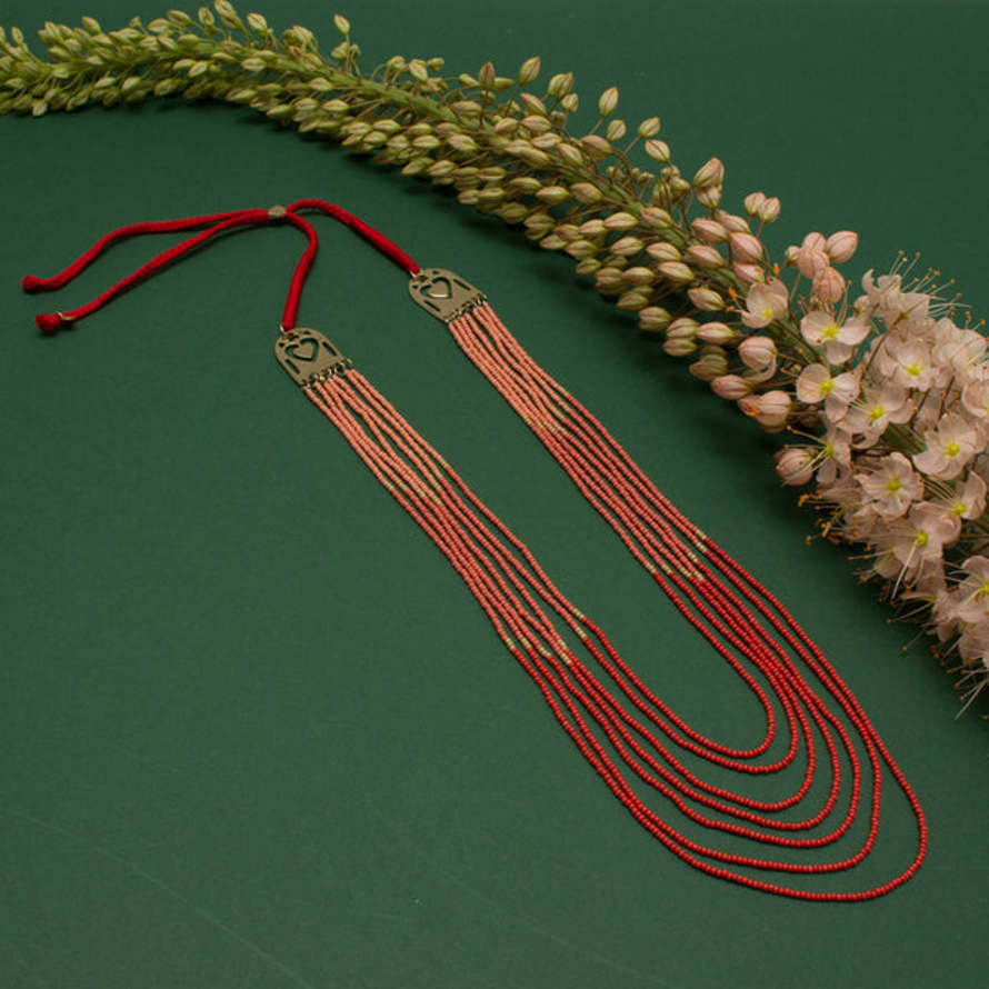 india Ocean Collection Coral Beaded Necklace