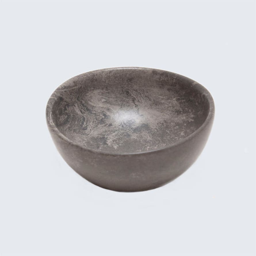 Kenya Kenyan Soapstone Hand Carved Small Bowl 'smokey Grey'