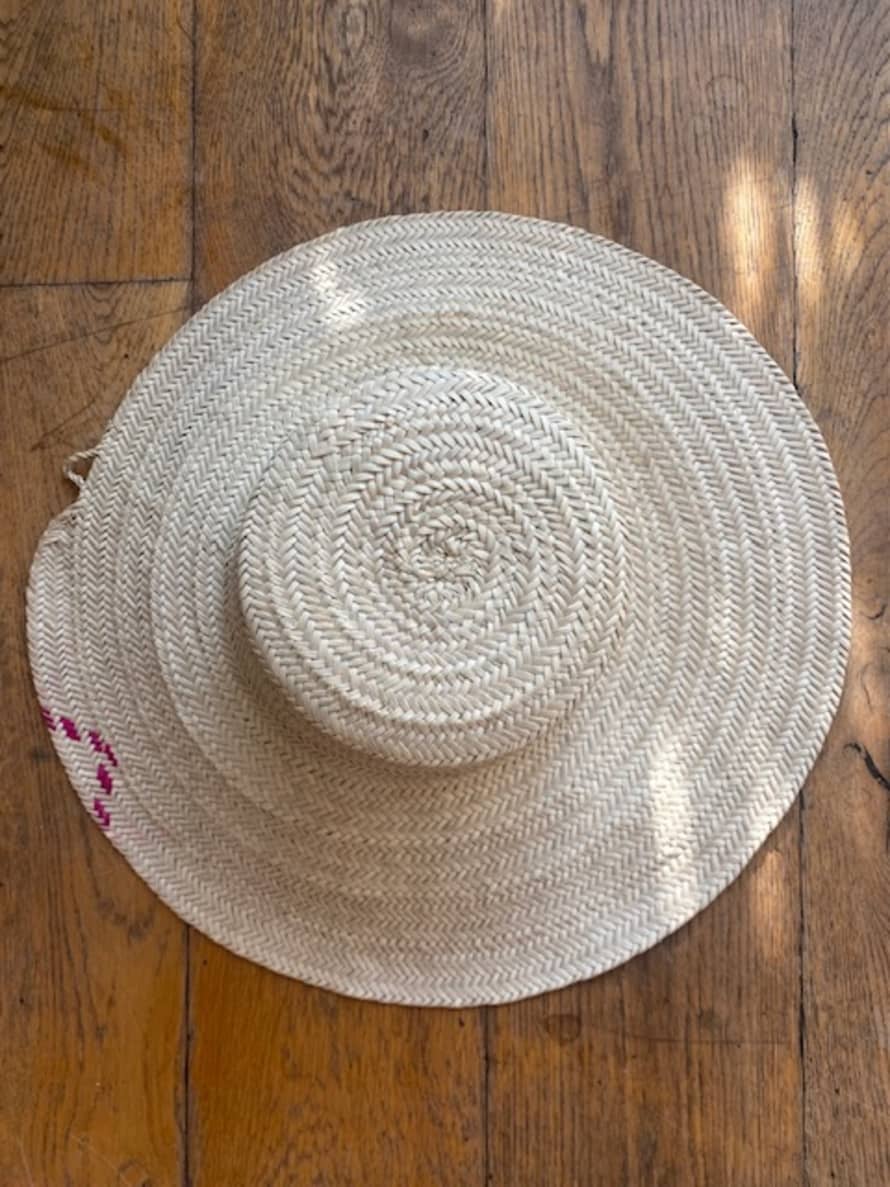 Pompon Bazar Unisex Traditional Straw Hat