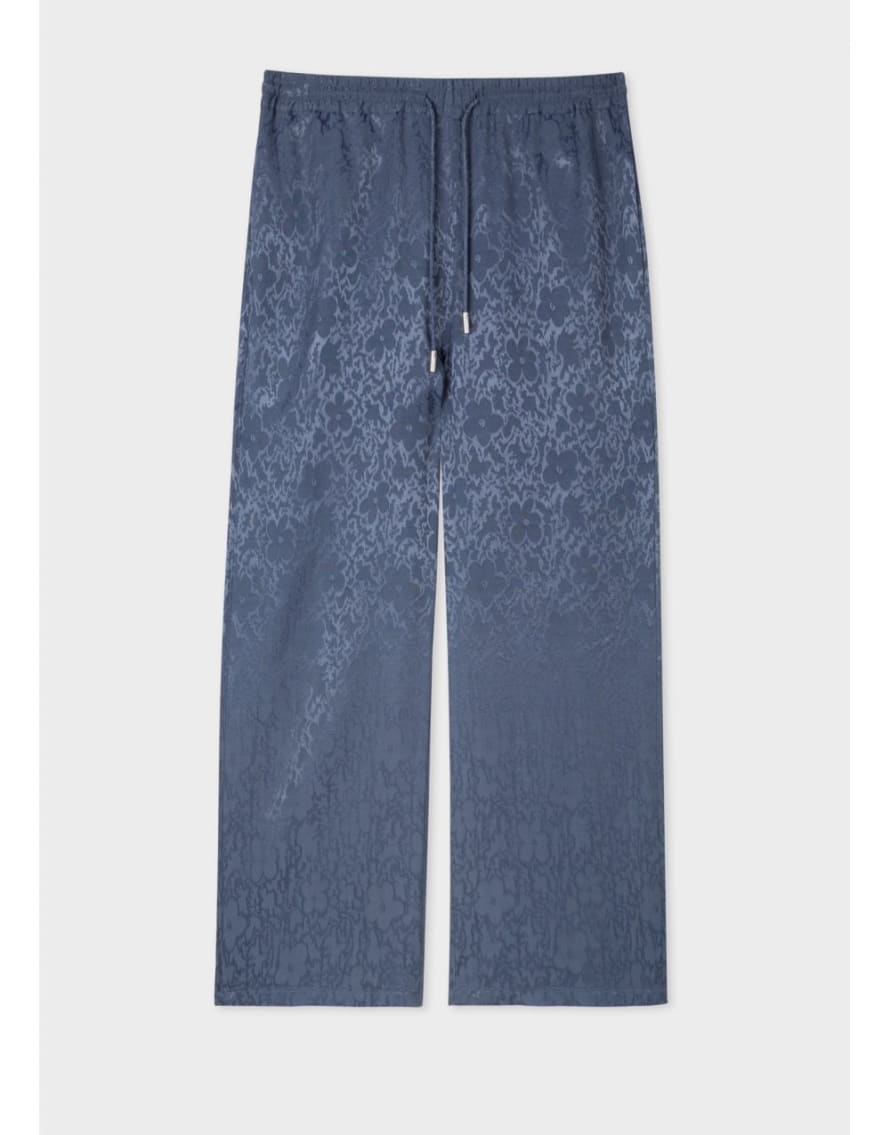 Paul Smith Navy Elasticated Floral Waist Trousers
