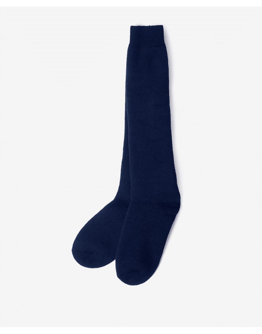 Barbour Navy Wellington Knee Socks