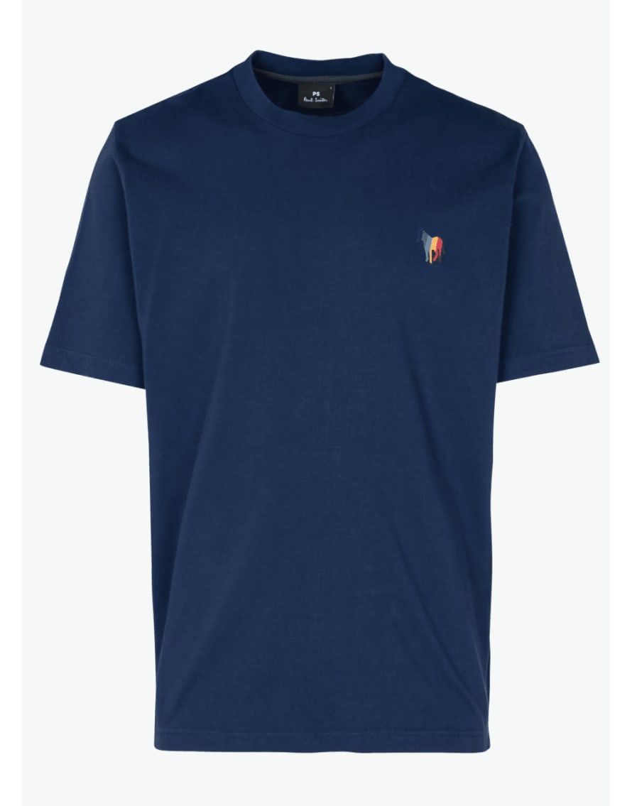 Paul Smith Navy Zebra Embroided Logo Oversize T Shirt 