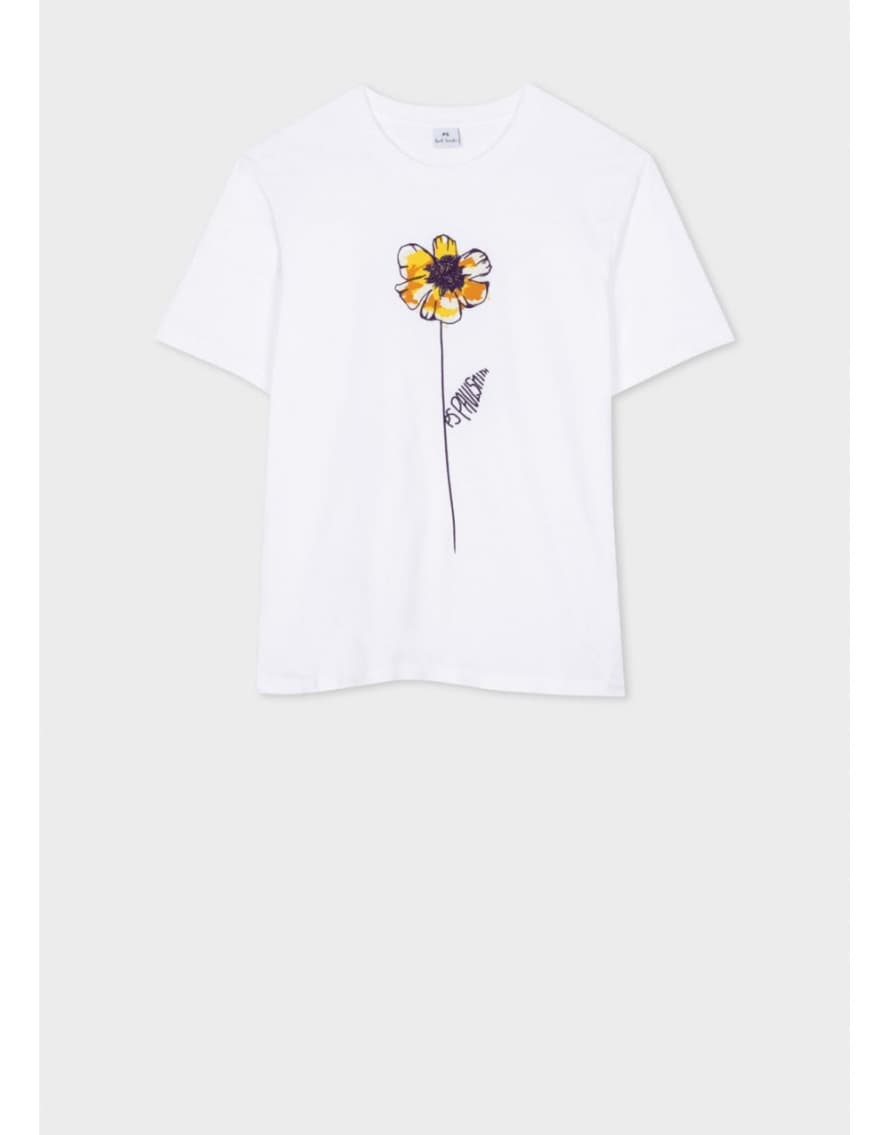 Paul Smith Yellow Flower Graphic T Shirt 
