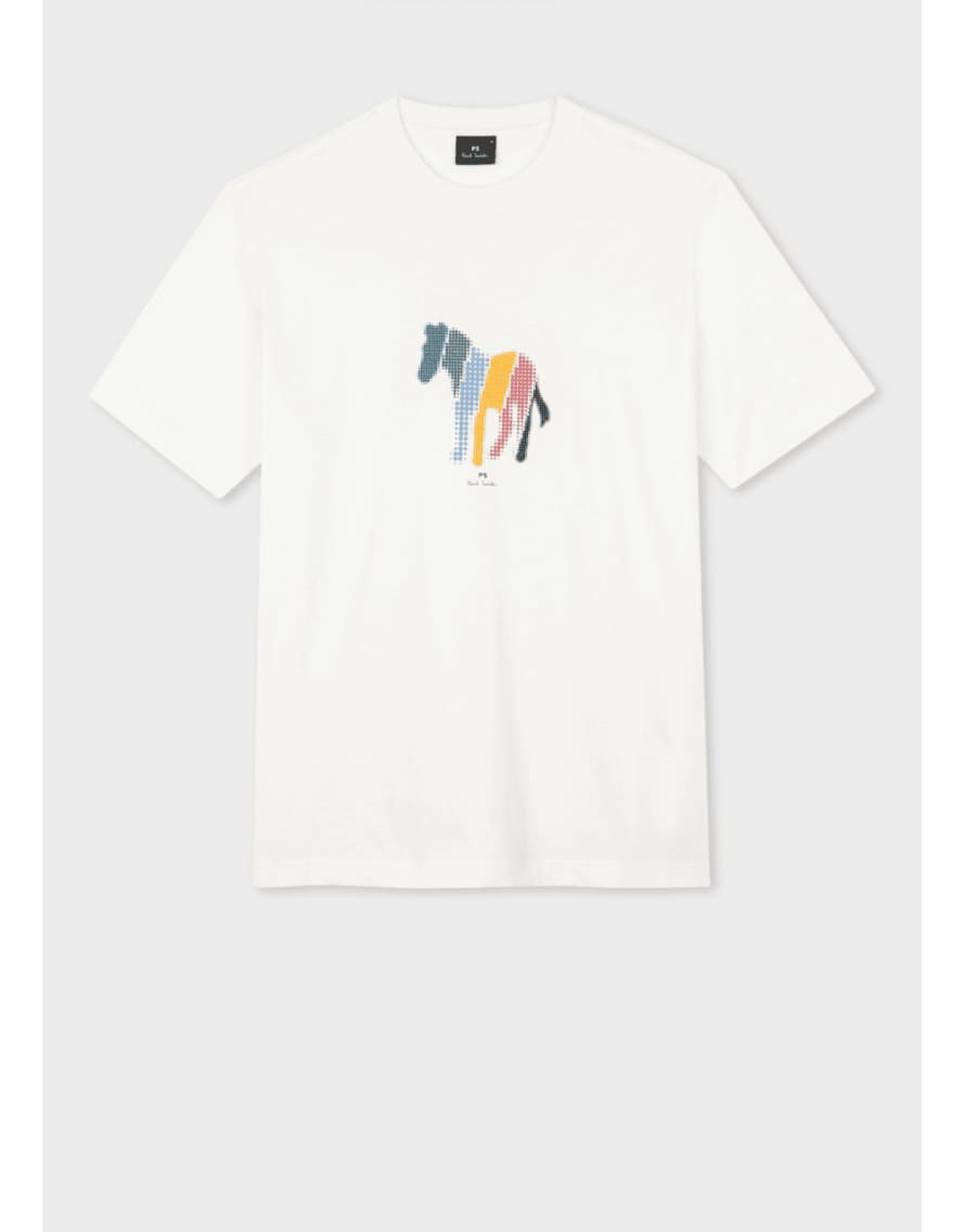 Paul Smith Off White Rainbow Zebra Graphic T Shirt