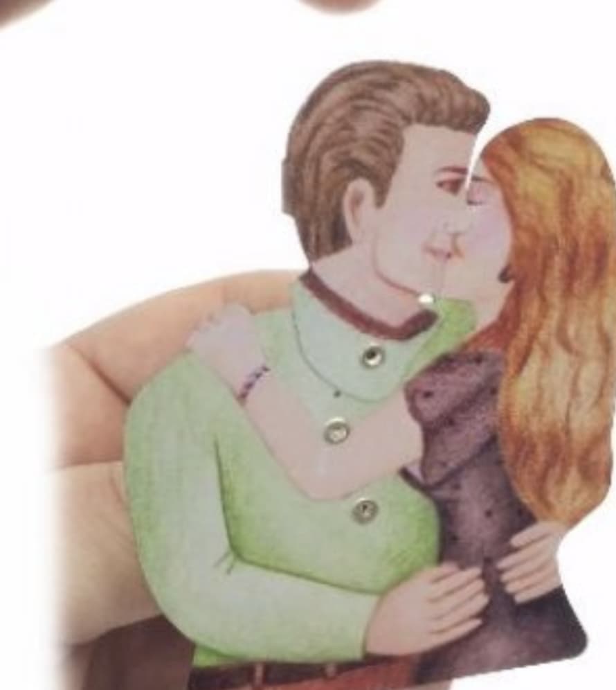 Candy house Kissing Couple Clicking Tin Toy