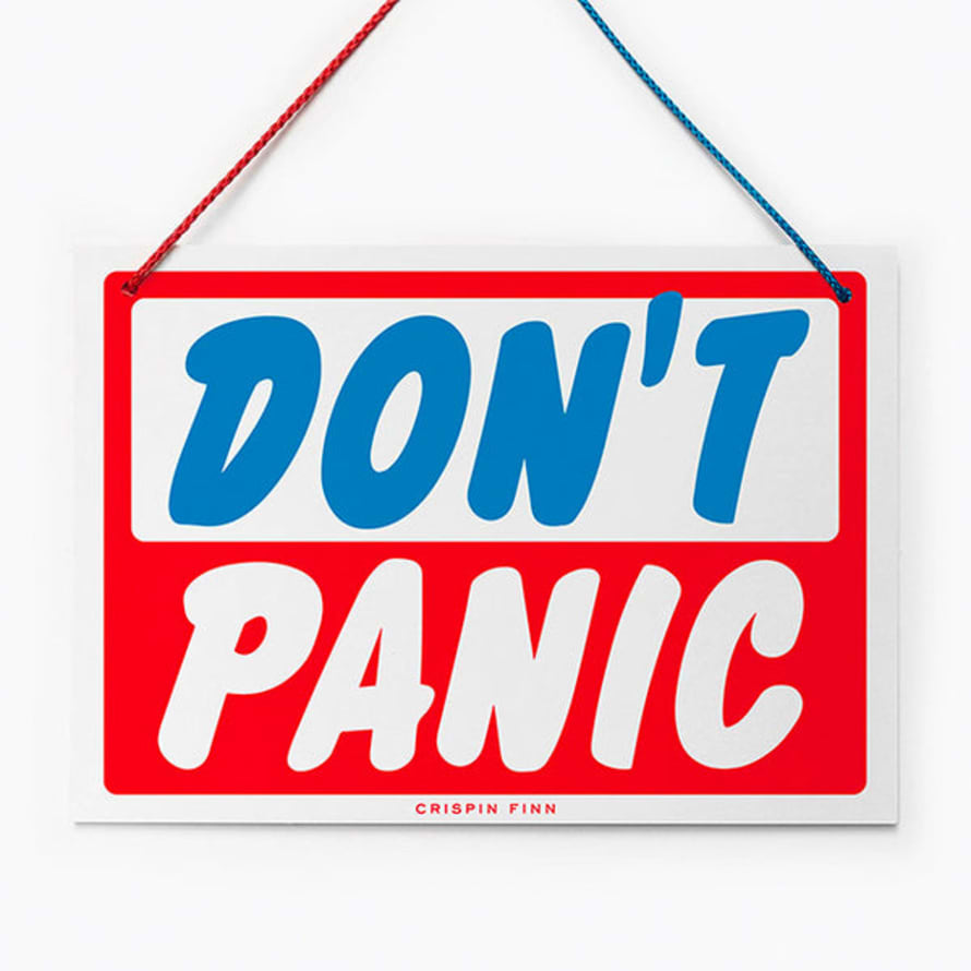 Crispin Finn Don't Panic / Do Panic Hanging Sign