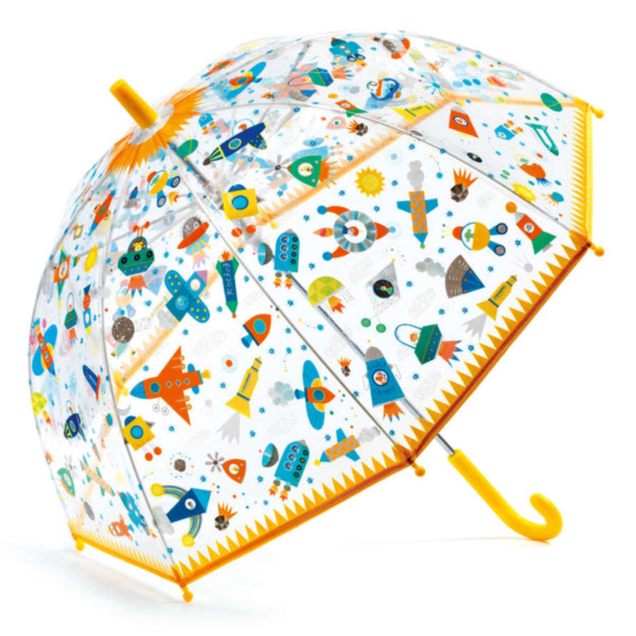 Djeco  Kids Transparent Umbrella - Space Theme