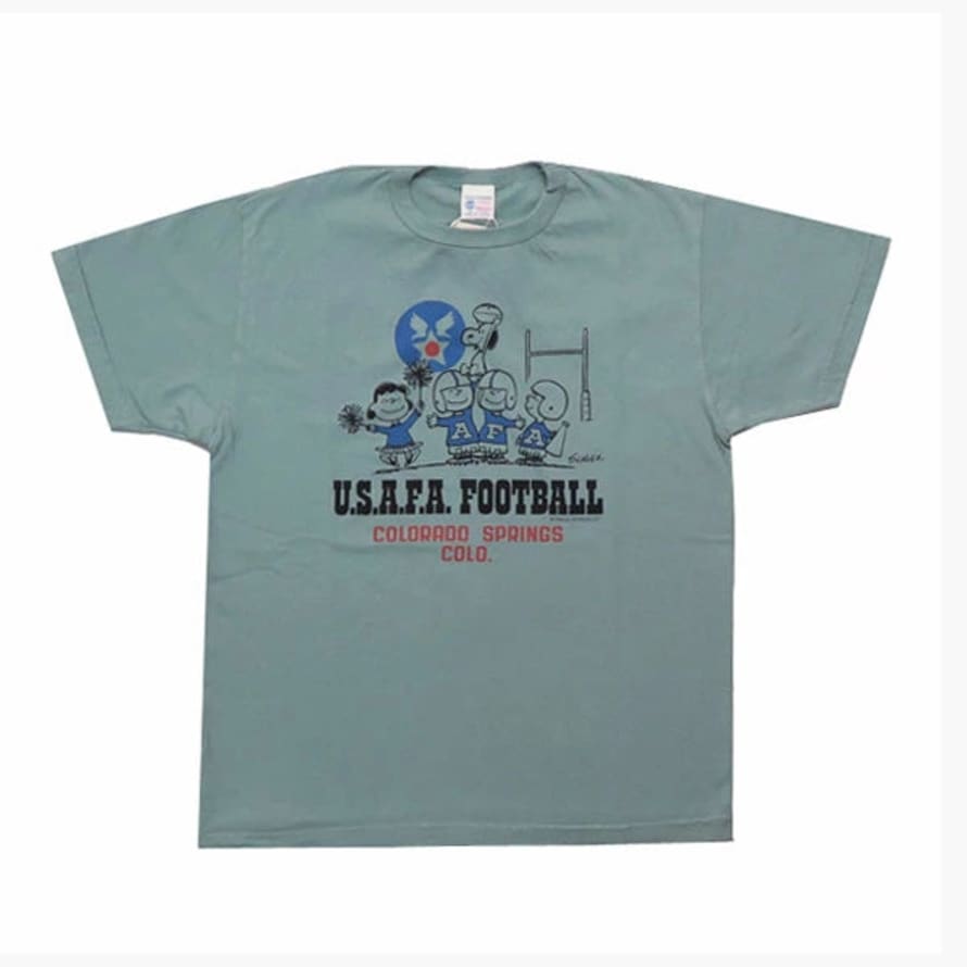 Buzz Rickson's Sage Peanuts Asafa Football T Shirt