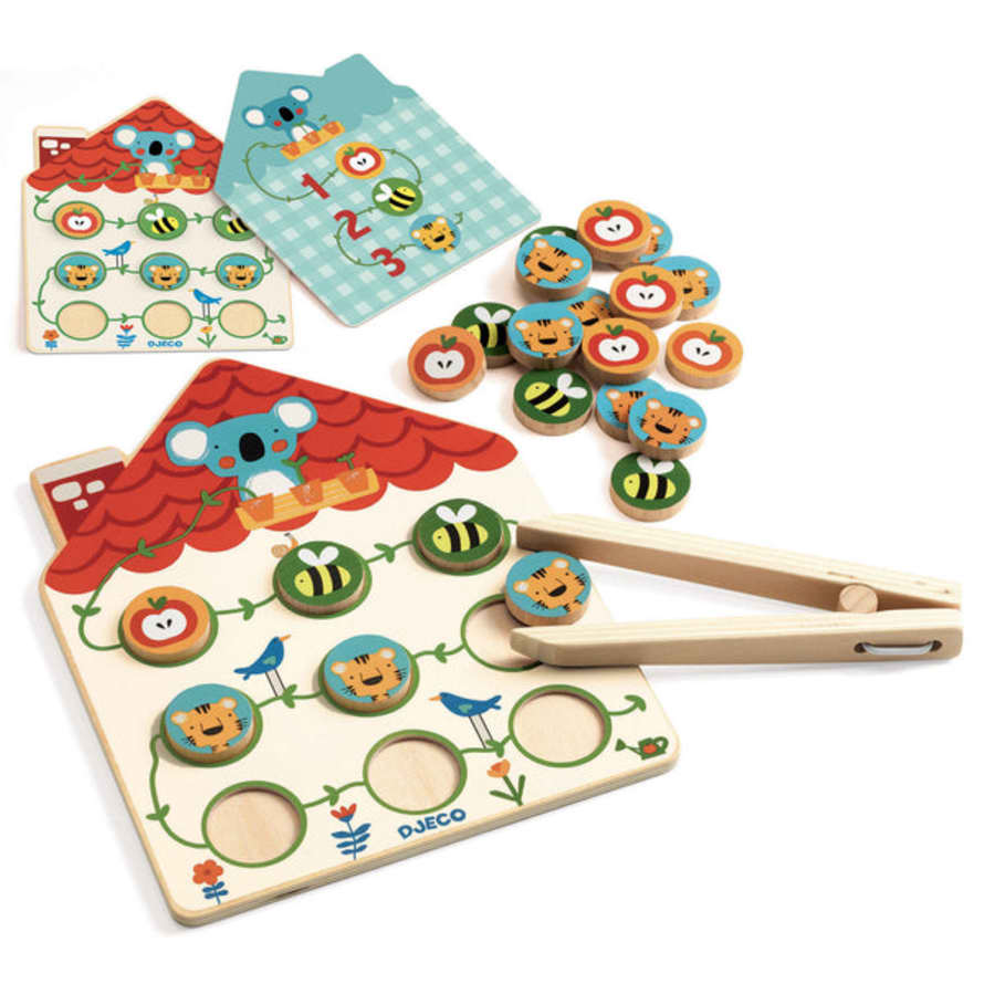Djeco  Pinstou Wooden Counting & Memory Game