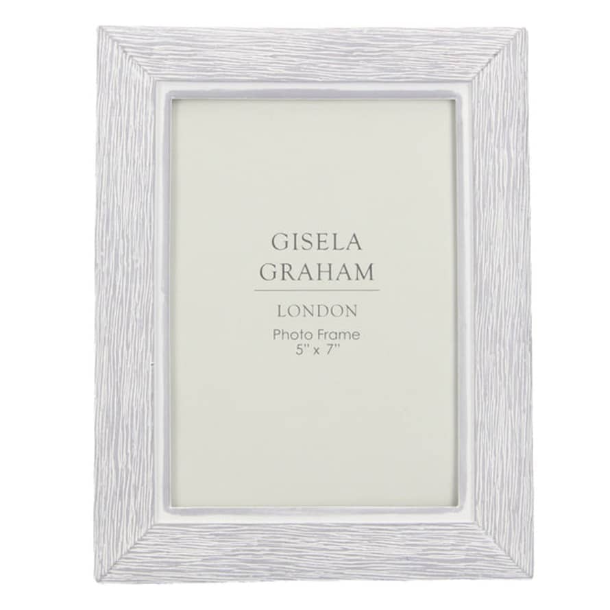 Gisela Graham Grey Wood Effect Resin Photo Frame, 5 X 7in