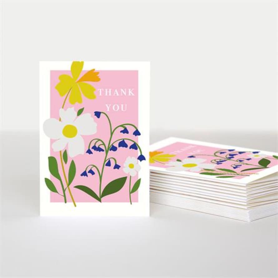 Caroline Gardner Thank You Floral Notecards Pack Of 10