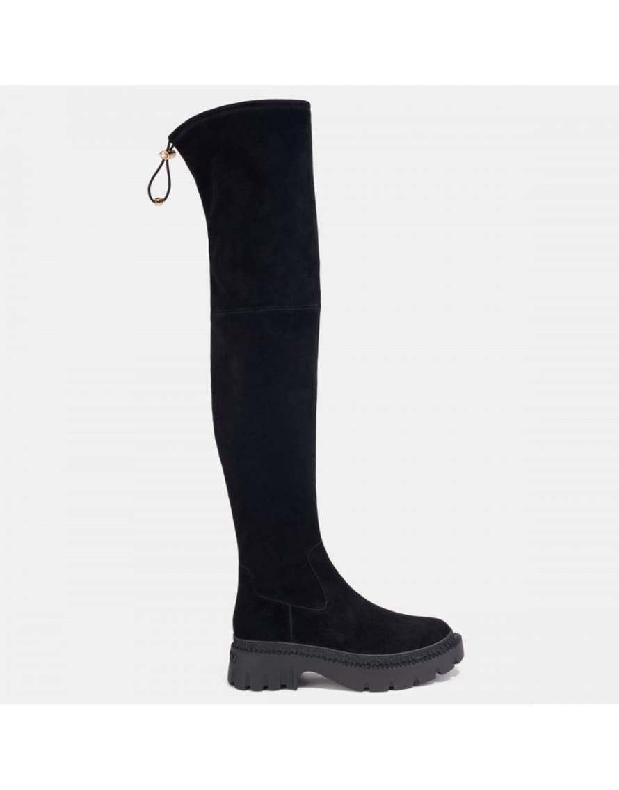 COACH Black Jolie Suede Over The Knee Boots 