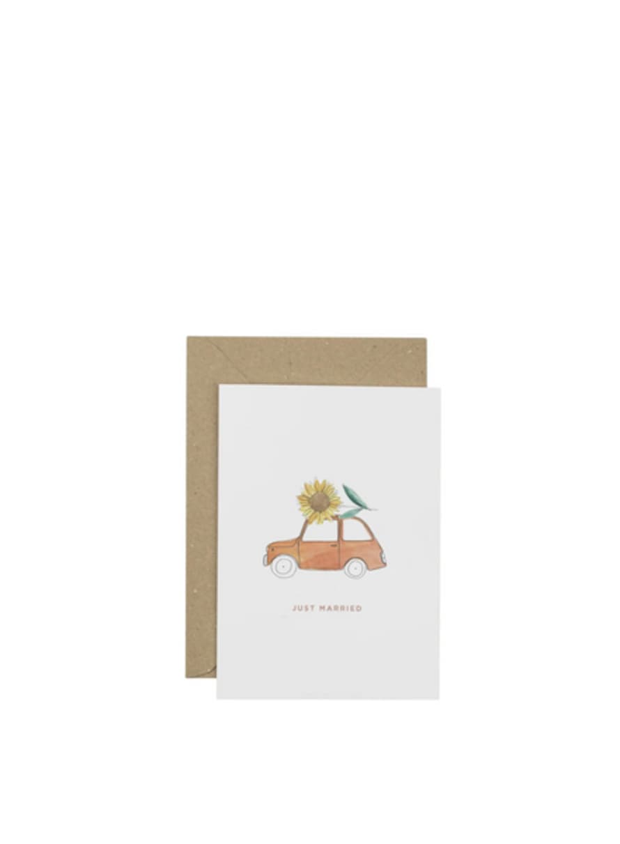 Plewsy Cards Just Married Wedding Card