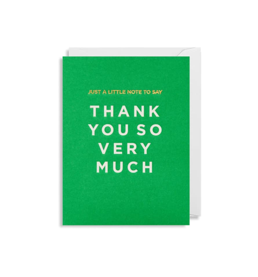 Lagom Pack of 5 Mini Thank You So Very Much Cards