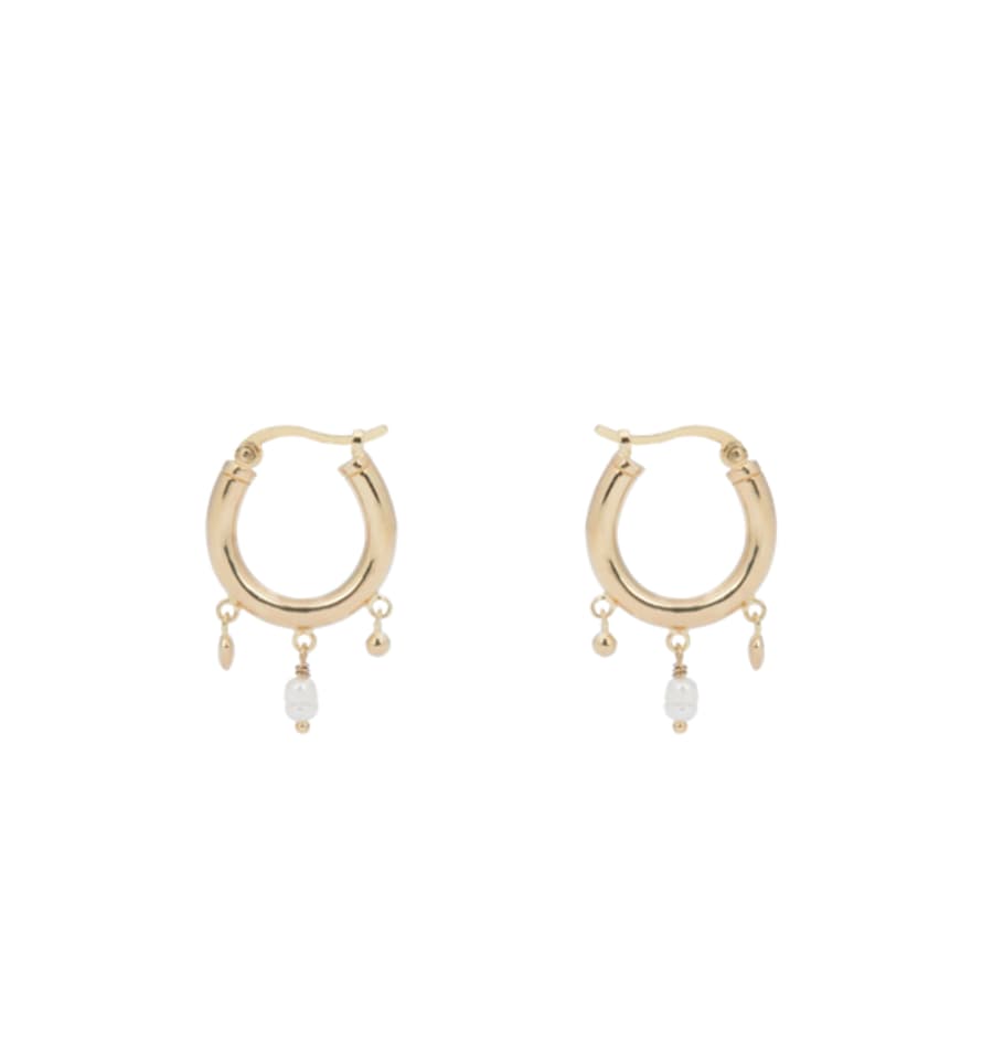 Anna + Nina Chandelier Small Hoop Earrings - Gold
