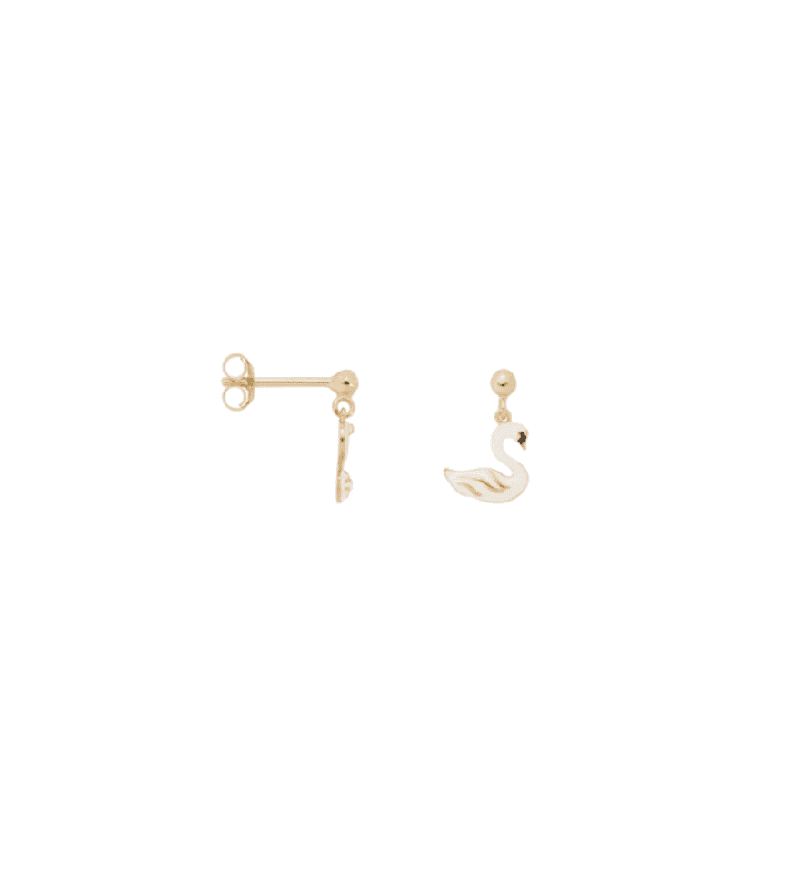 Anna + Nina Single Swan Lake Stud Earring - Gold